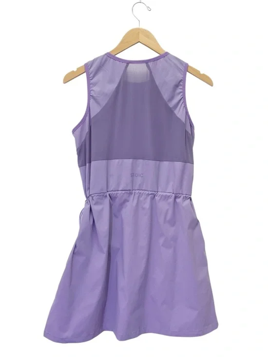 NWT Stoic Desert Dress Sz Small Chalk Violet Athletic Mesh Quick Dry Cinch Waist - Picture 3 of 13